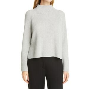 Eileen Fisher 'Funnel' White Neck Thermal Top Size XXS